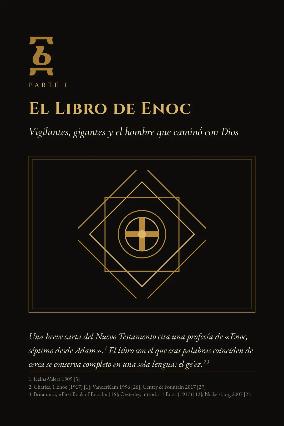 Página de apertura de la Parte I, El Libro de Enoc